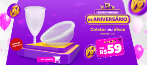 Super Promoção Coletor ou Disco Menstrual por apenas R$59 reais!